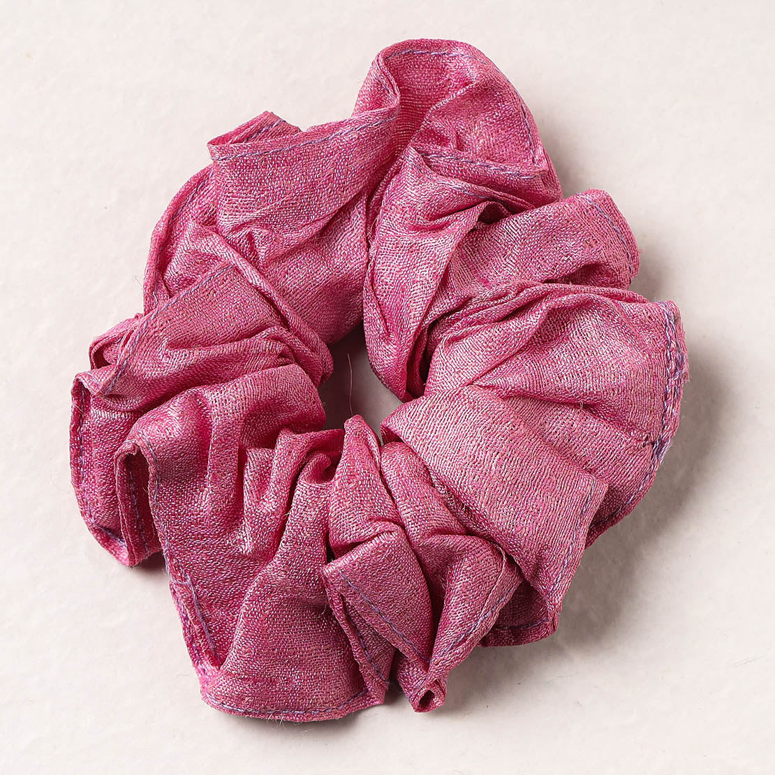   Handmade Tussar Silk Elastic Rubber Band/Scrunchie 