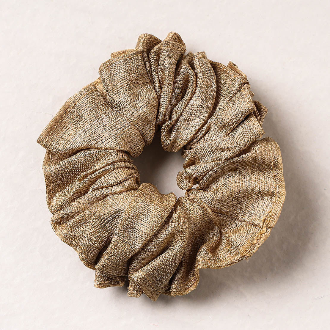   Handmade Tussar Silk Elastic Rubber Band/Scrunchie 