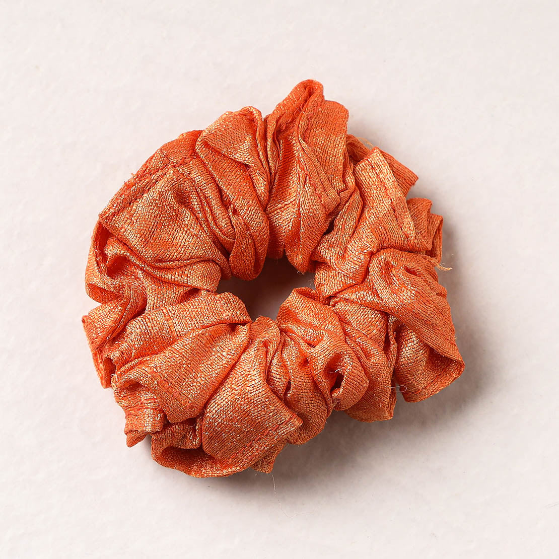   Handmade Tussar Silk Elastic Rubber Band/Scrunchie 