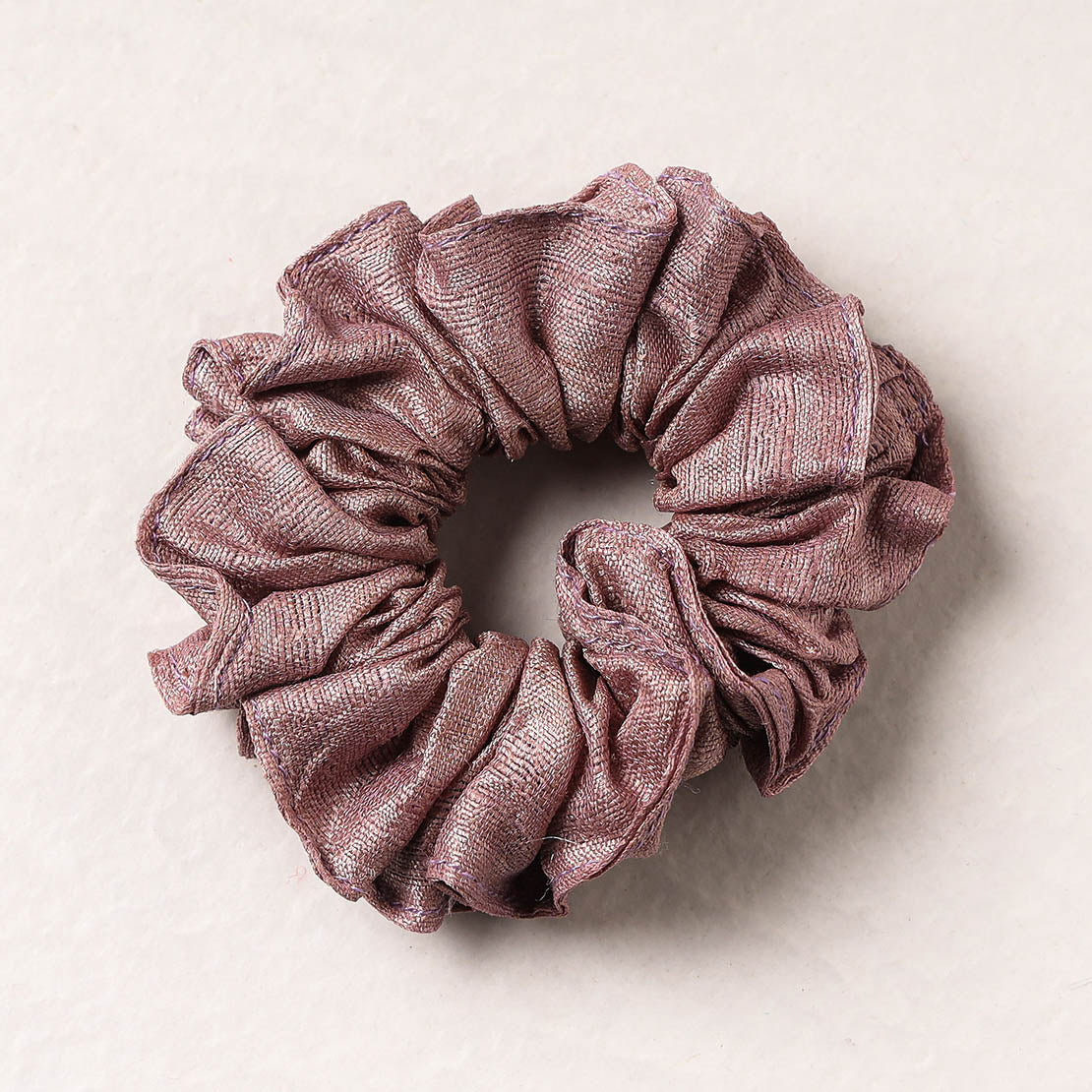   Handmade Tussar Silk Elastic Rubber Band/Scrunchie 