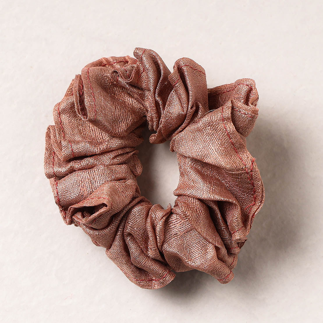   Handmade Tussar Silk Elastic Rubber Band/Scrunchie 