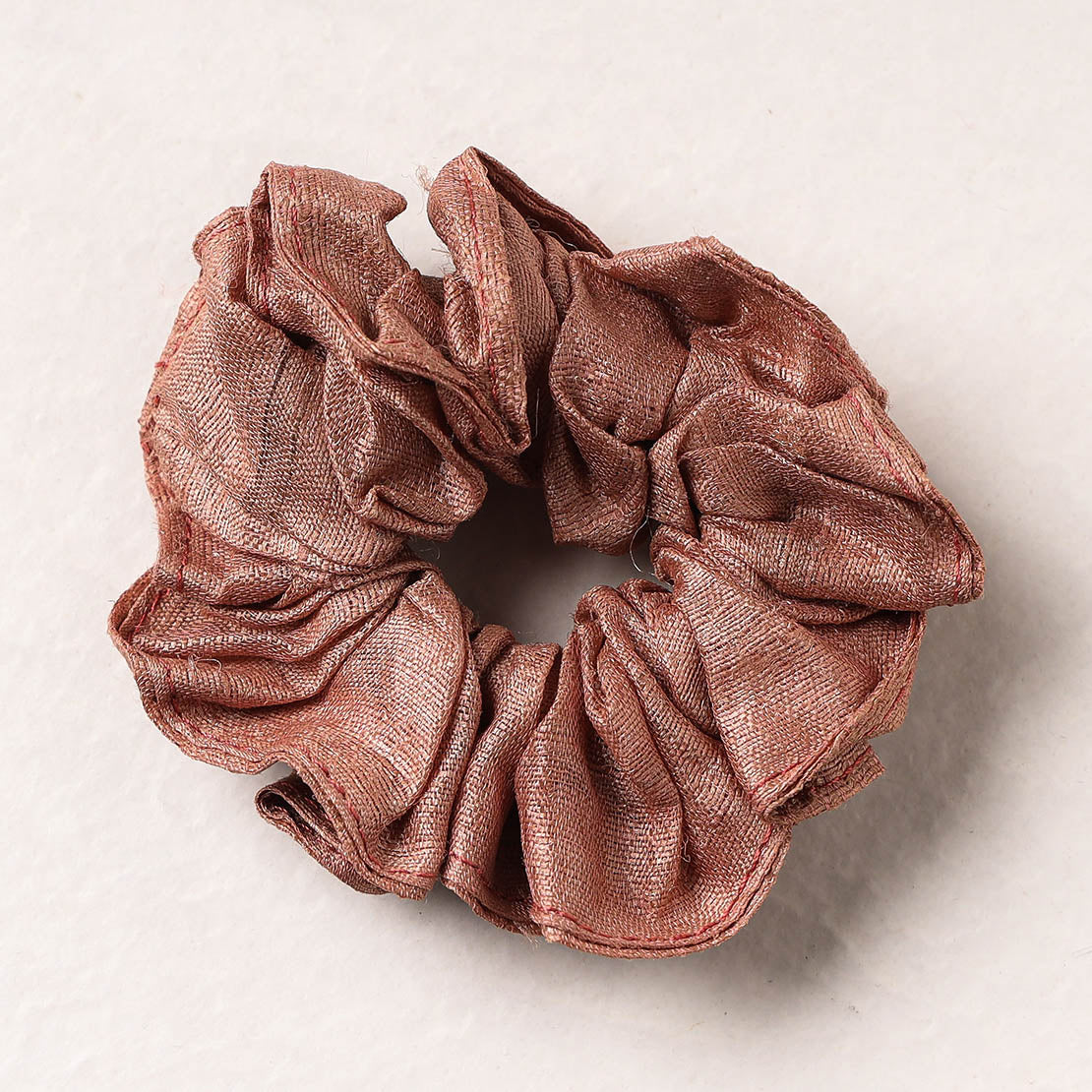   Handmade Tussar Silk Elastic Rubber Band/Scrunchie 