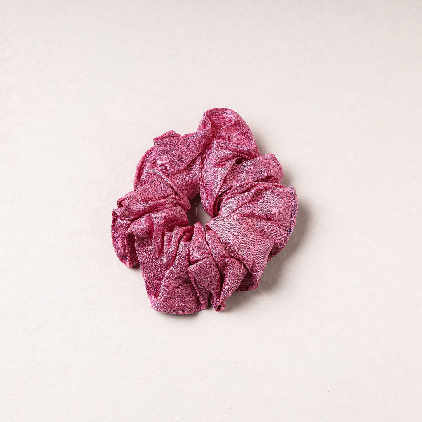   Handmade Tussar Silk Elastic Rubber Band/Scrunchie 