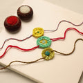Handmade Upcycled Weave Rakhi (Assorted Set of 3)