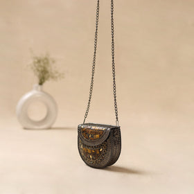 Handmade vintage metal mosaic stone clutch / sling bag 13
