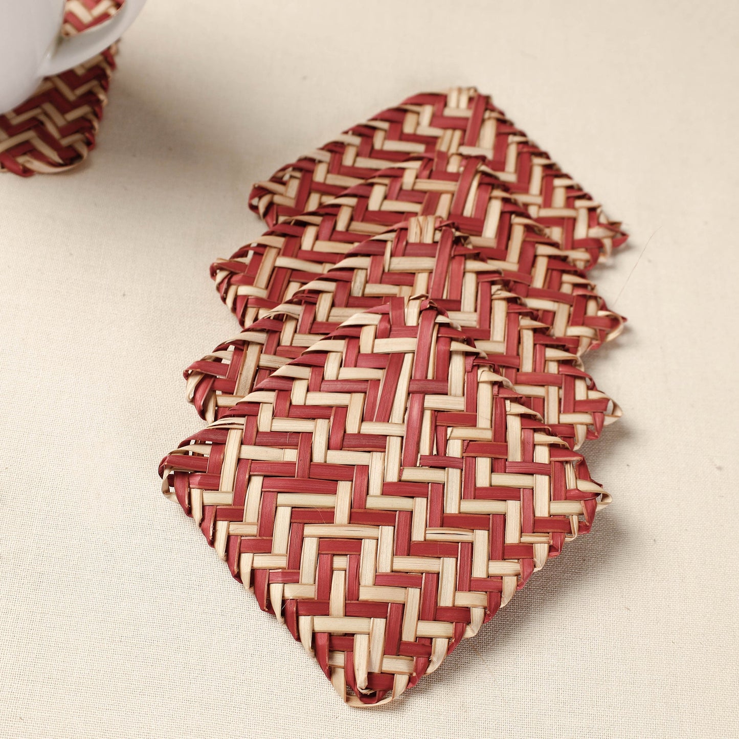  Handmade Water Hyacinth Coasters from Assam 