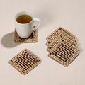  Handmade Water Hyacinth Coasters from Assam (Set Of 6) 