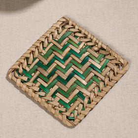  Handmade Water Hyacinth Coasters from Assam (Set Of 6) 