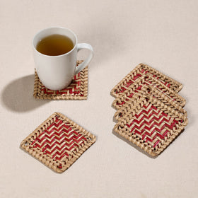  Handmade Water Hyacinth Coasters from Assam (Set Of 6) 