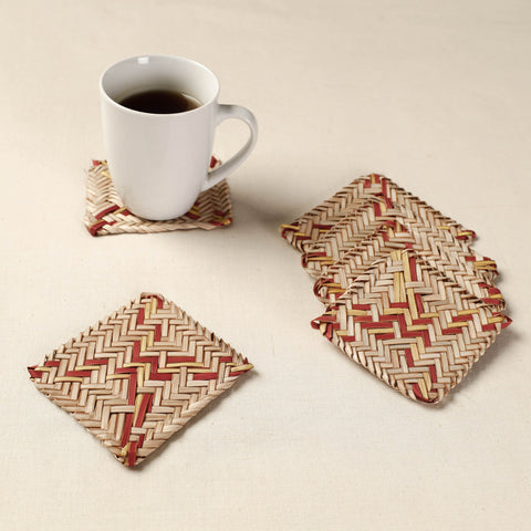 Handmade Water Hyacinth Coasters from Assam 