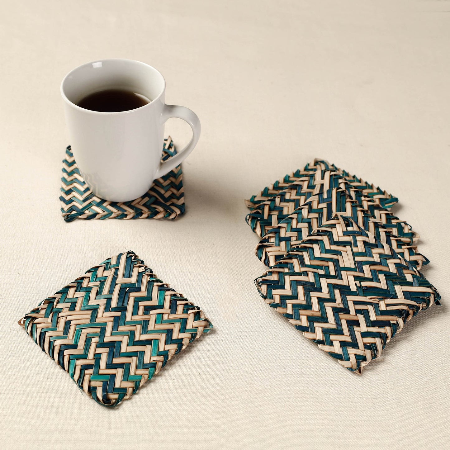  Handmade Water Hyacinth Coasters from Assam 