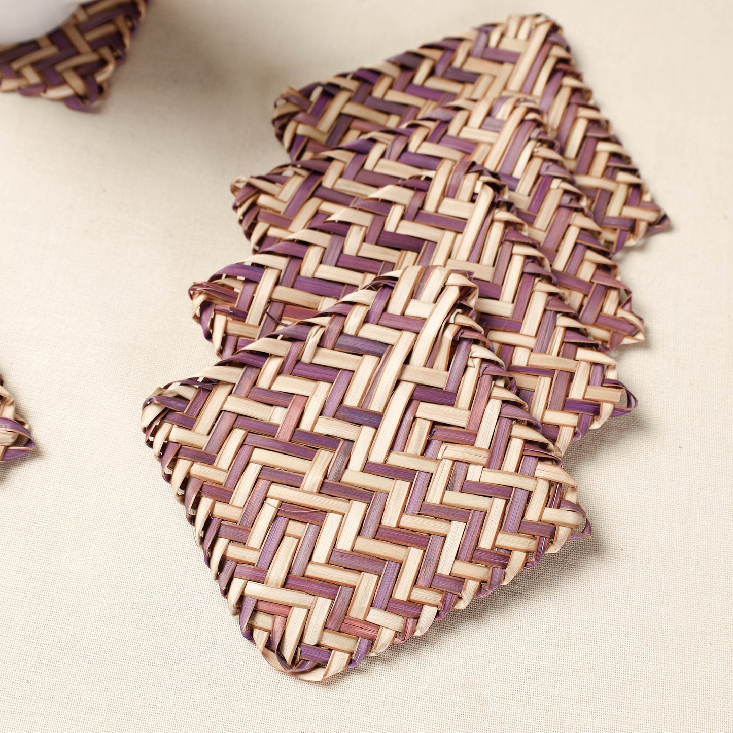  Handmade Water Hyacinth Coasters from Assam 