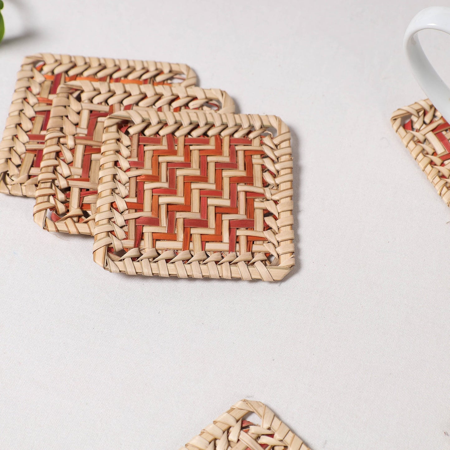  Handmade Water Hyacinth Coasters from Assam 