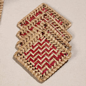  Handmade Water Hyacinth Coasters from Assam (Set Of 6) 