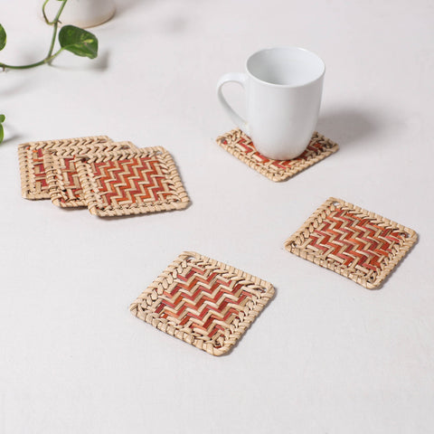  Handmade Water Hyacinth Coasters from Assam 