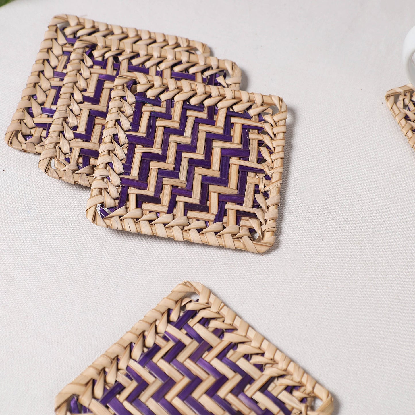  Handmade Water Hyacinth Coasters from Assam 