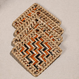  Handmade Water Hyacinth Coasters from Assam (Set Of 6) 