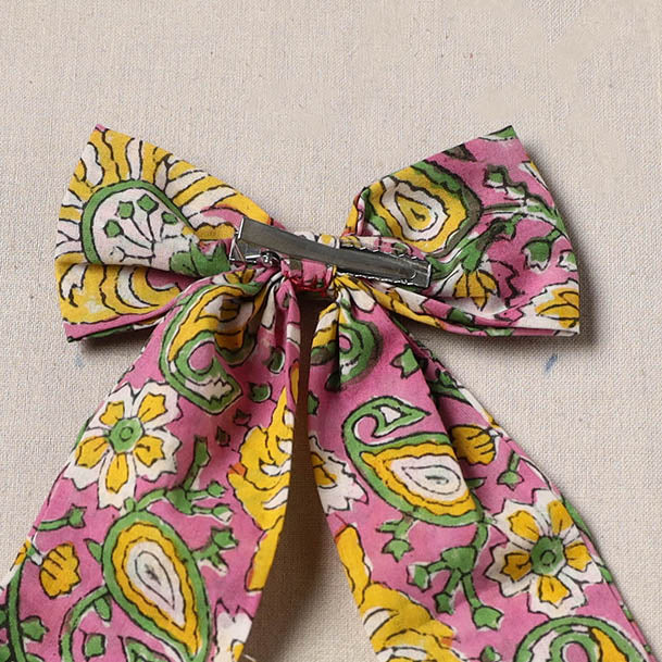 Handmade women’s bow hair clip 08 - handcrafted