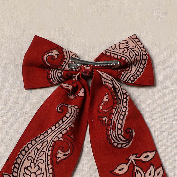 Handmade women’s bow hair clip 67 - handcrafted