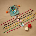 Handmade wooden beads shell work rakhi (set of 6) 161