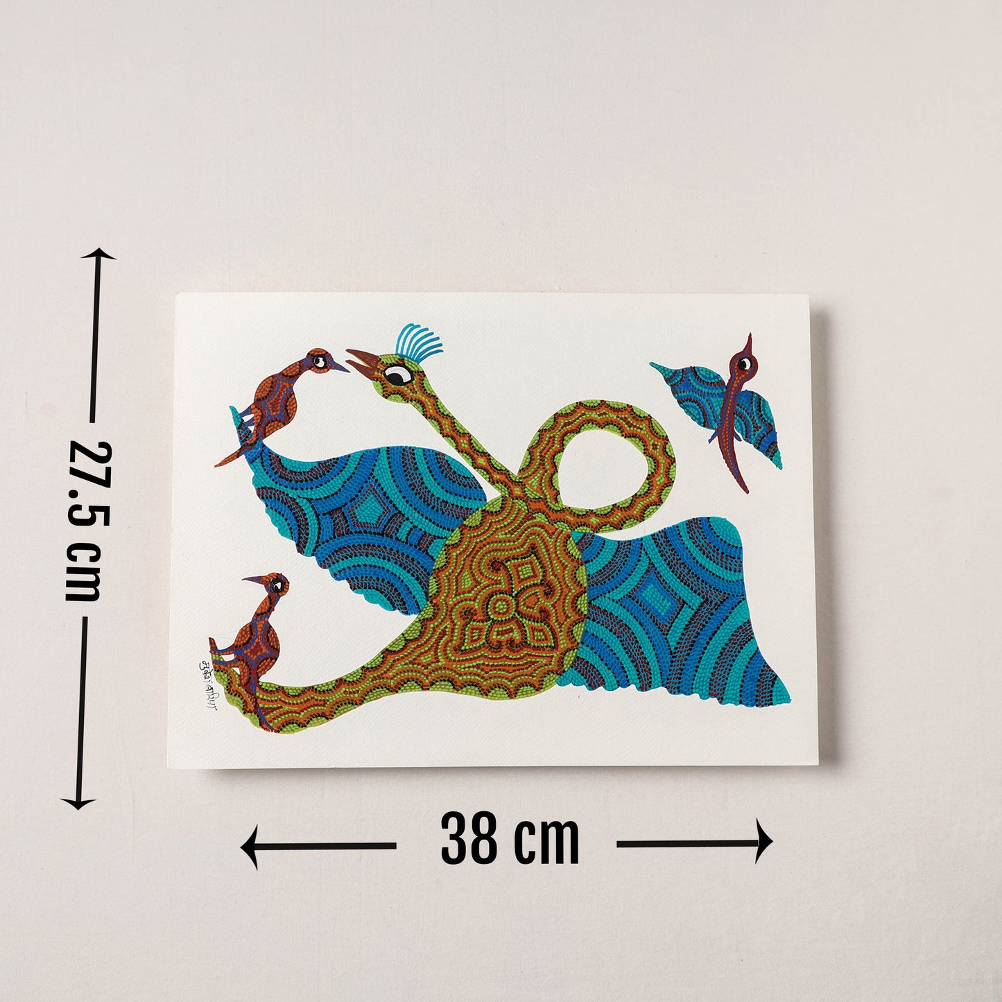  Handpainted Bhil Pithora Painting by Geeta Bariya 