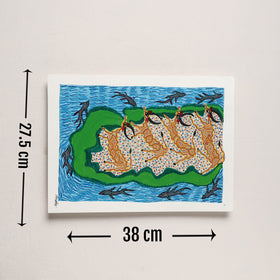  Handpainted Bhil Pithora Painting by Geeta Bariya 