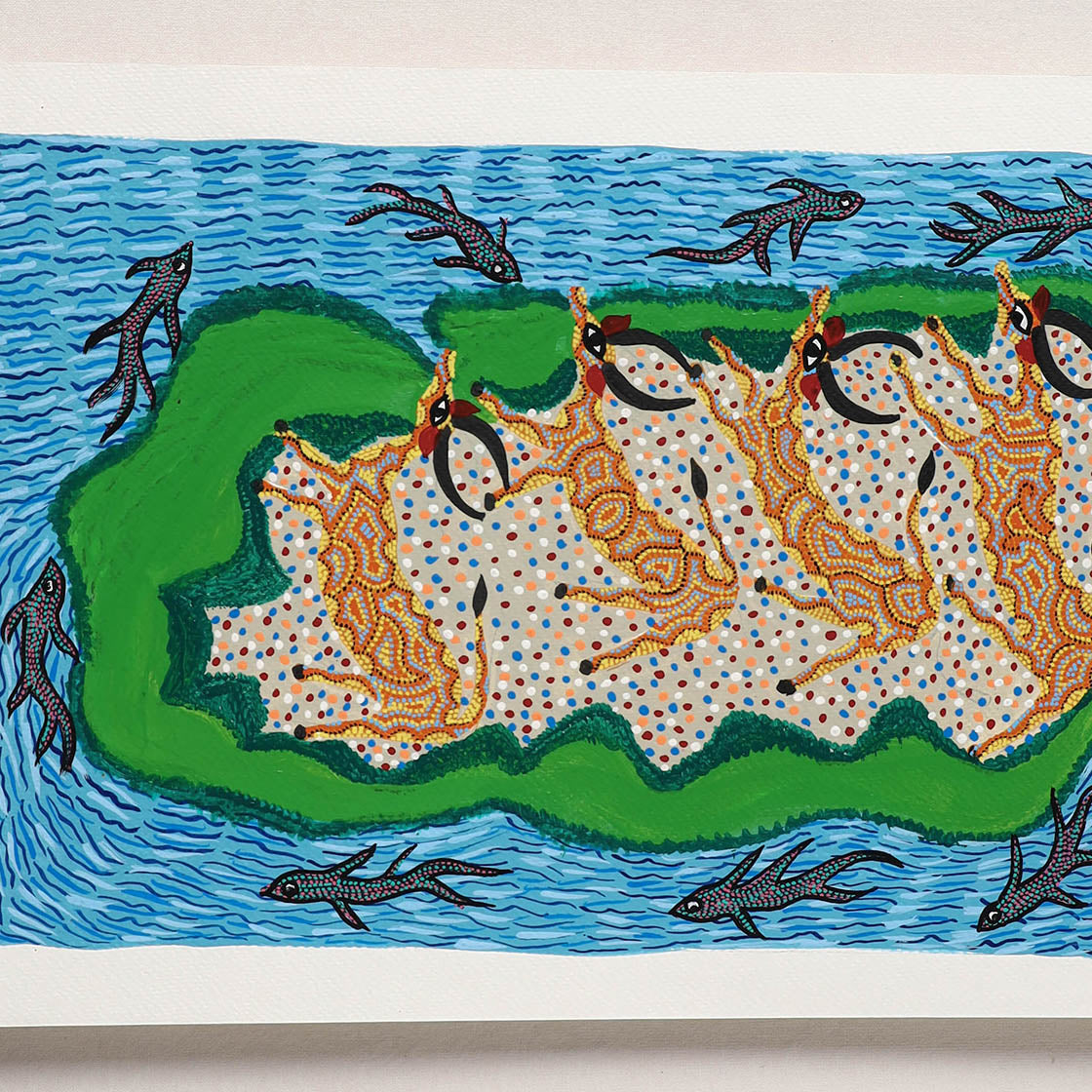  Handpainted Bhil Pithora Painting by Geeta Bariya 