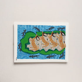  Handpainted Bhil Pithora Painting by Geeta Bariya 