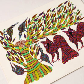  Handpainted Bhil Pithora Painting by Geeta Bariya 
