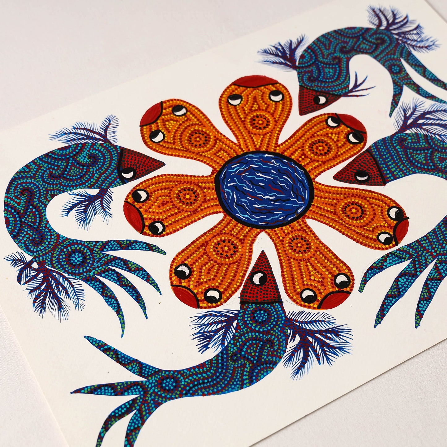  Handpainted Bhil Pithora Painting by Geeta Bariya 