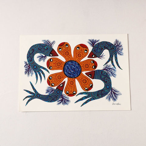  Handpainted Bhil Pithora Painting by Geeta Bariya 