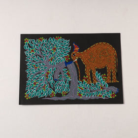  Handpainted Bhil Pithora Painting by Geeta Bariya 