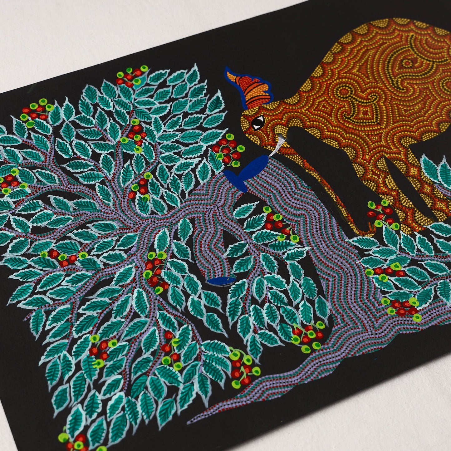  Handpainted Bhil Pithora Painting by Geeta Bariya 