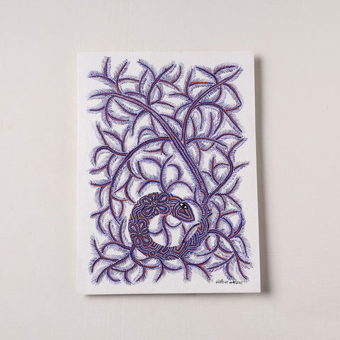  Handpainted Bhil Pithora Painting by Geeta Bariya 