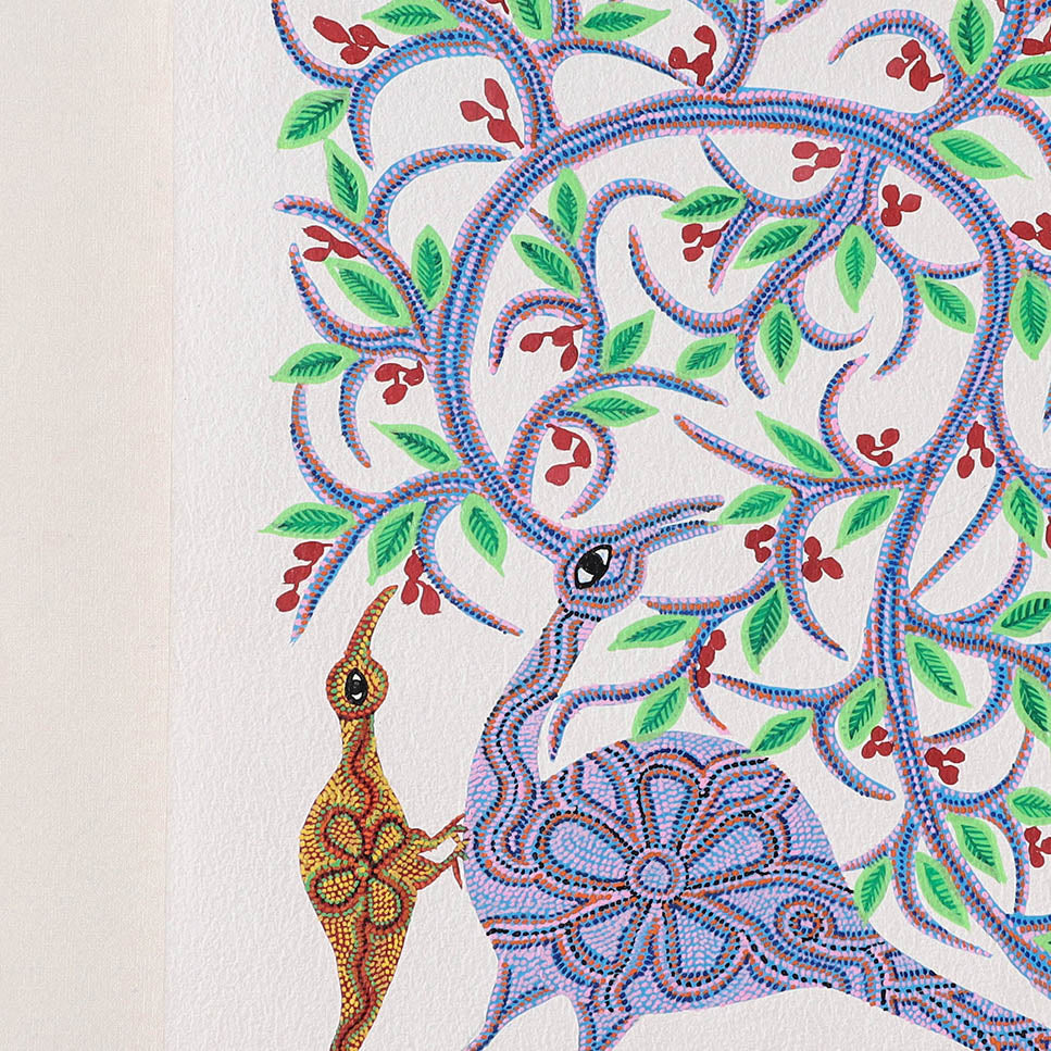  Handpainted Bhil Pithora Painting by Geeta Bariya 