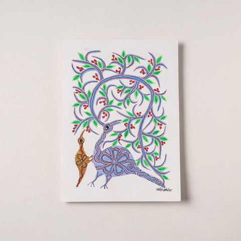  Handpainted Bhil Pithora Painting by Geeta Bariya 