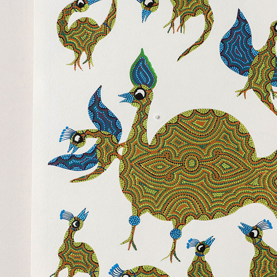  Handpainted Bhil Pithora Painting by Geeta Bariya 