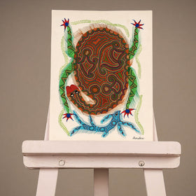  Handpainted Bhil Pithora Painting by Geeta Bariya 