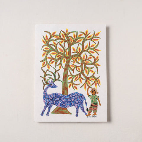  Handpainted Bhil Pithora Painting by Geeta Bariya 