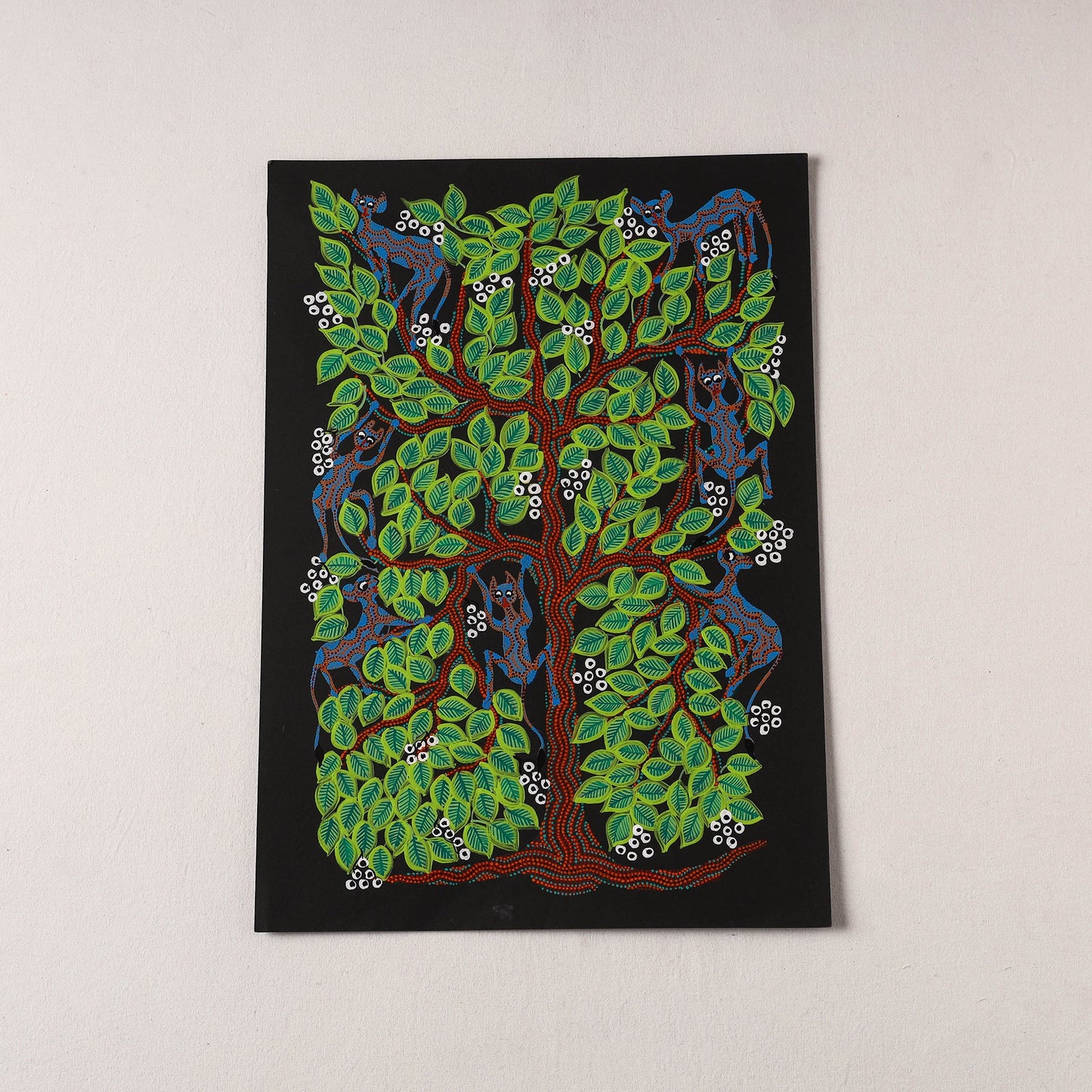  Handpainted Bhil Pithora Painting by Geeta Bariya 