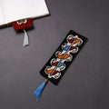 Handpainted fabric bookmark with tassel 07 - handcrafted
