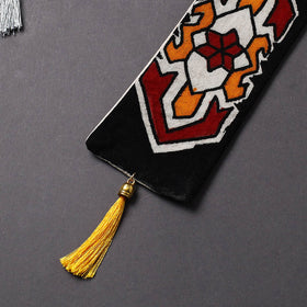 Handpainted fabric bookmark with tassel 09 - handcrafted