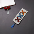 Handpainted fabric bookmark with tassel 10 - handcrafted