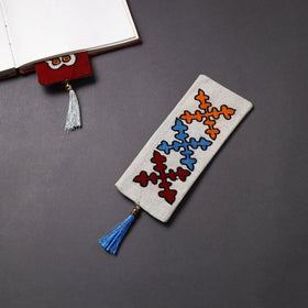 Handpainted fabric bookmark with tassel 10 - handcrafted