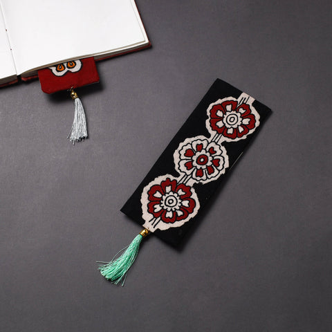 Handpainted fabric bookmark with tassel 11 - handcrafted