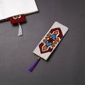 Handpainted fabric bookmark with tassel 12 - handcrafted
