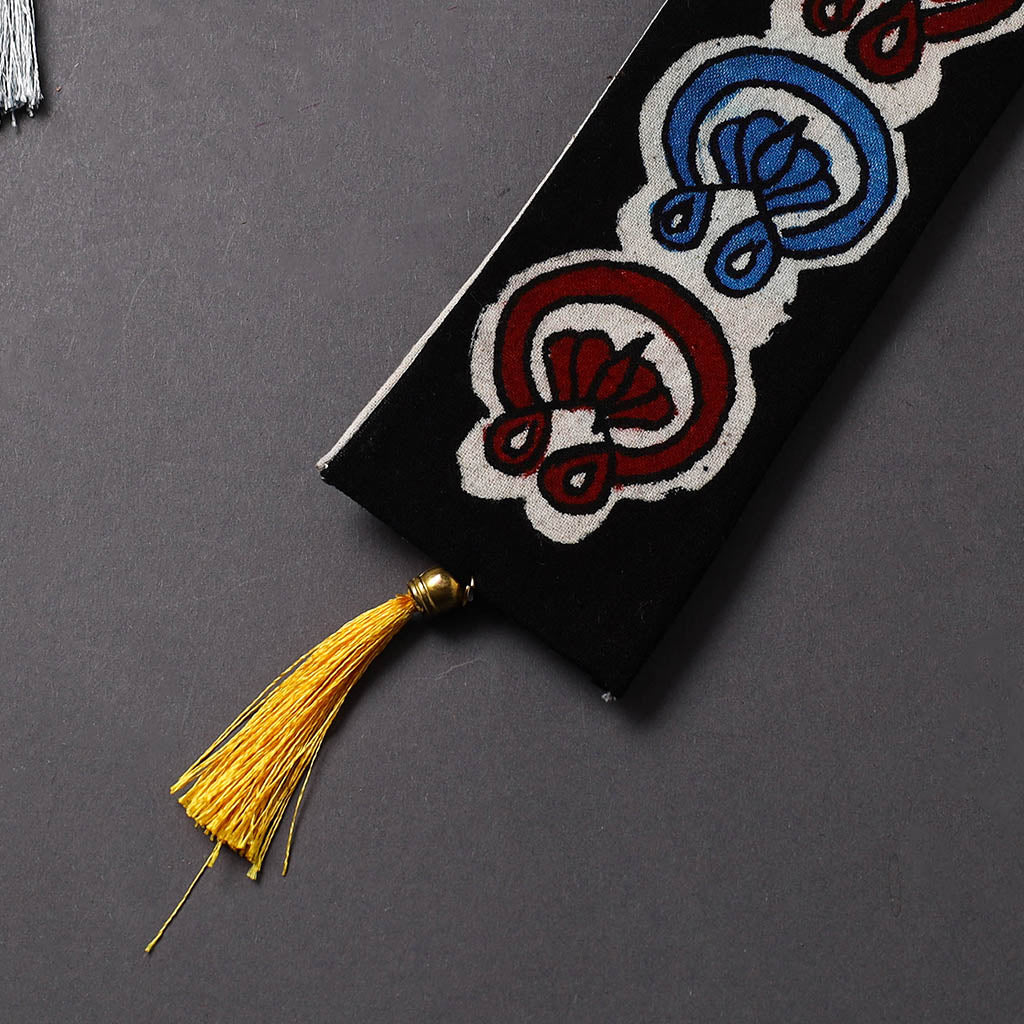 Handpainted fabric bookmark with tassel 13 - handcrafted