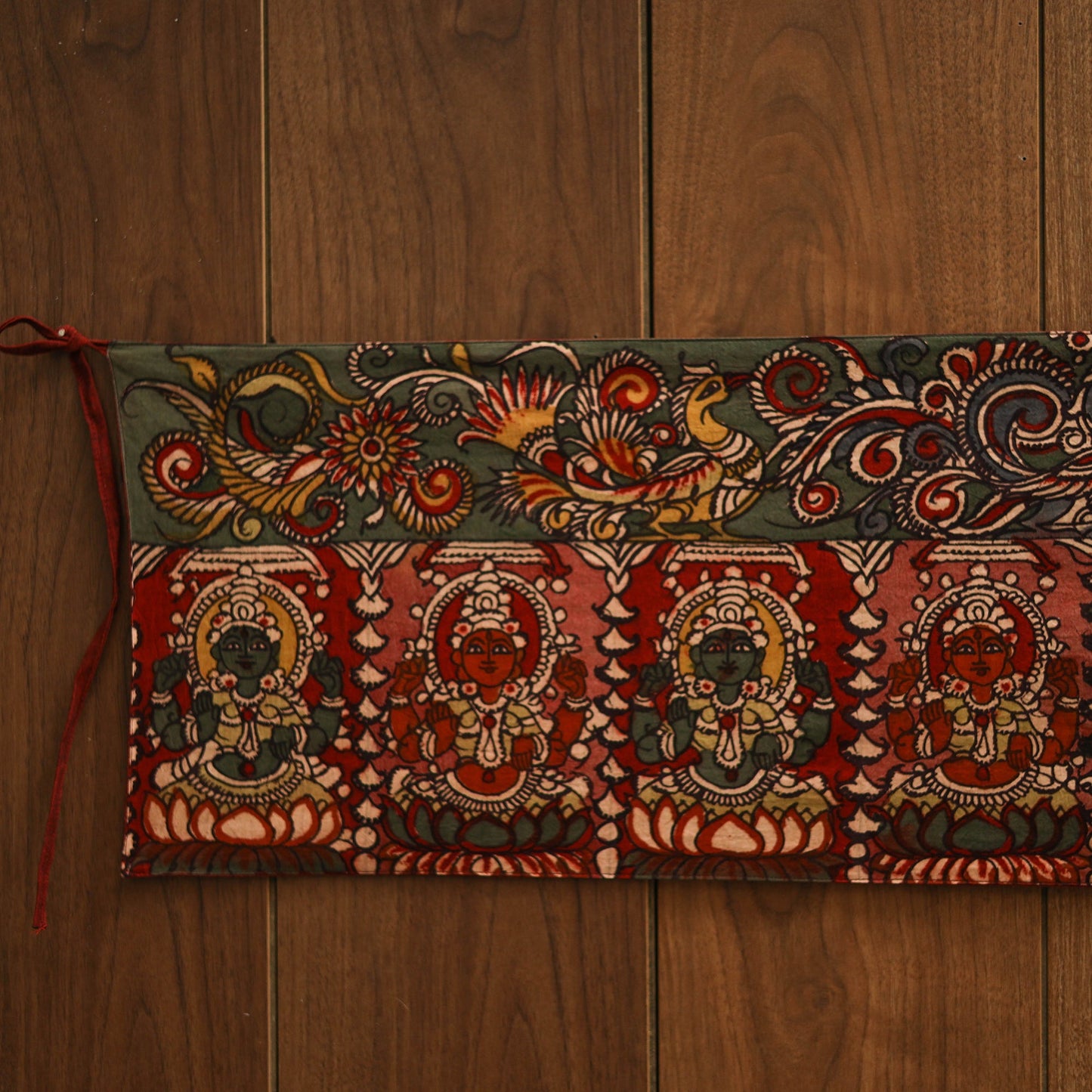 Handpainted kalamkari ashtalakshmi toran (11 x 55 in) 05