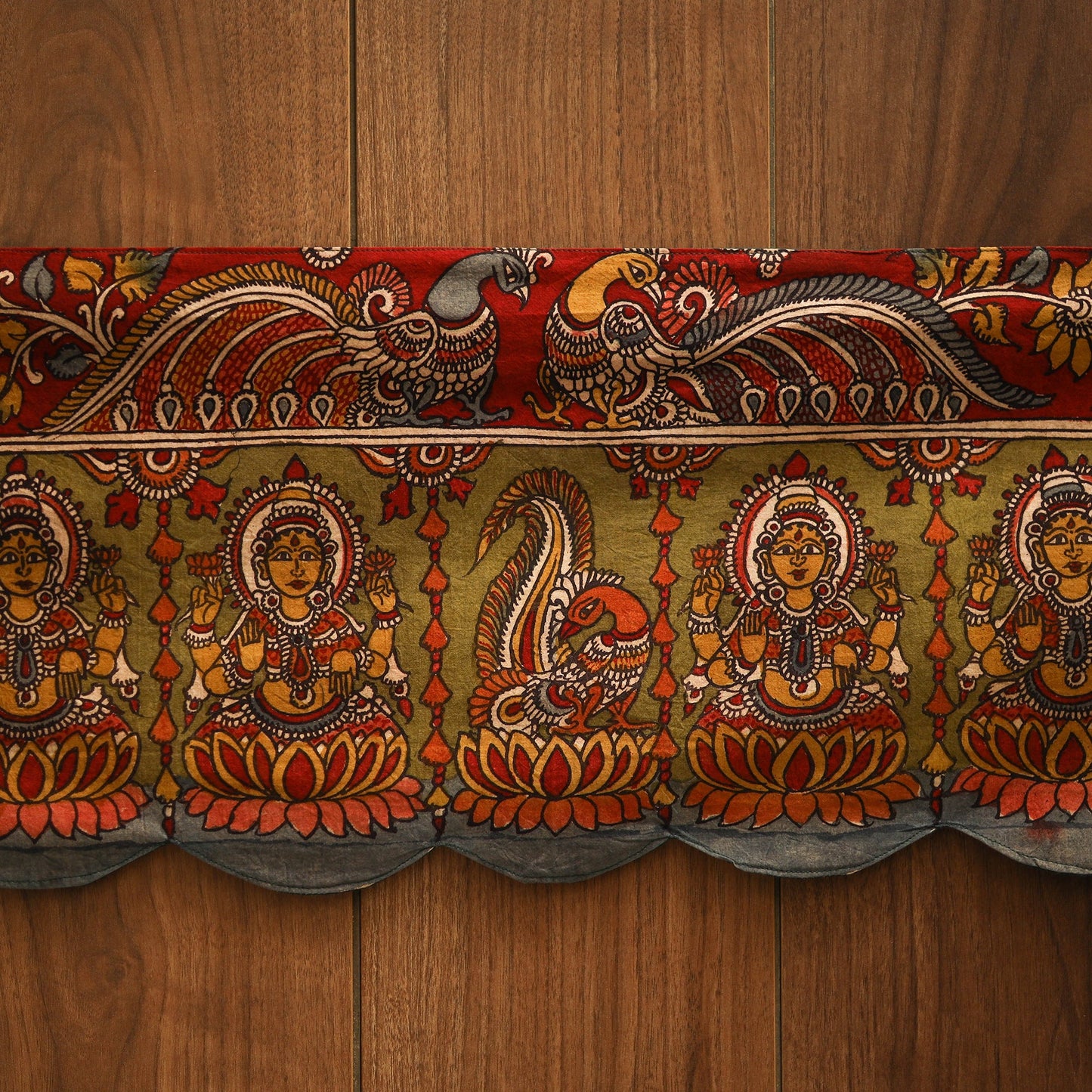 Handpainted kalamkari ashtalakshmi toran (11 x 55 in) 48