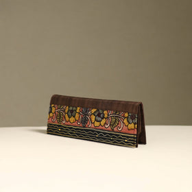 Handpainted kalamkari natural dyed ghicha silk clutch